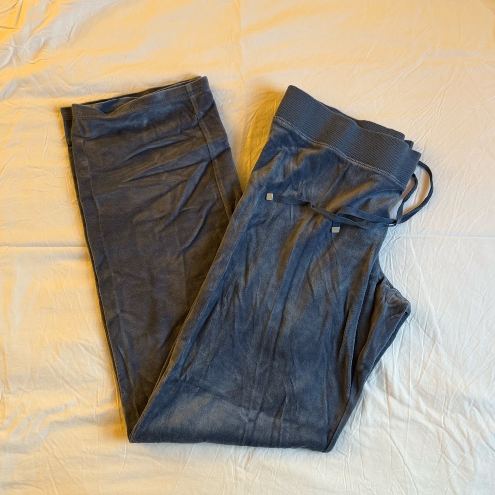 Victoria's Secret Blue Velour Lounge Pants Size Small Long 2013